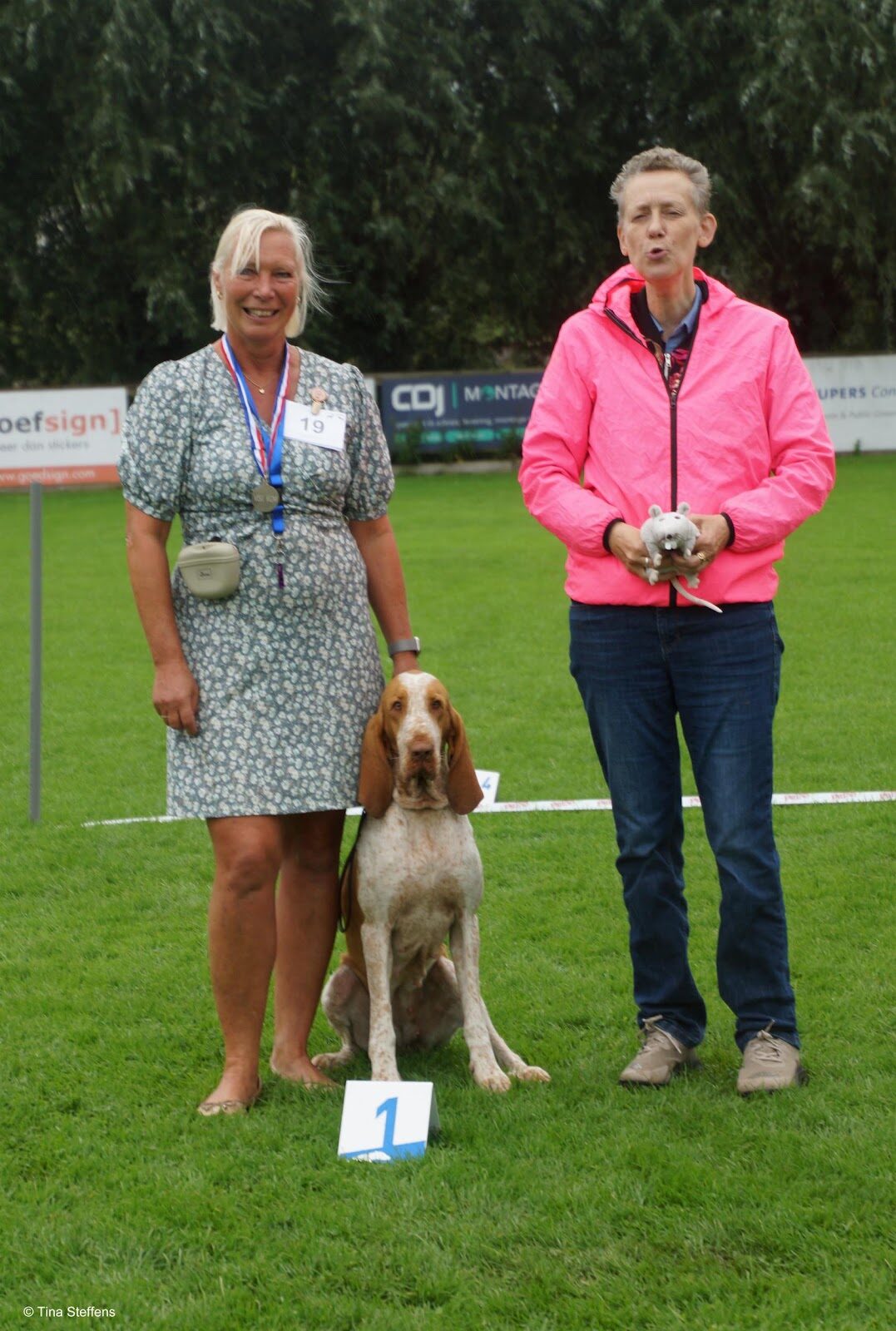 Truusje op de eerste plaats in de fokkersklasse in Woerden